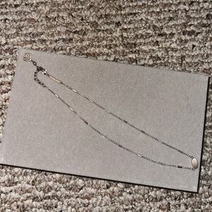 KENDRA SCOTT plain silver pendant necklace